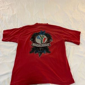 Vintage 80s Surf Tee Shirt Victory Durban South Africa Large Red 315